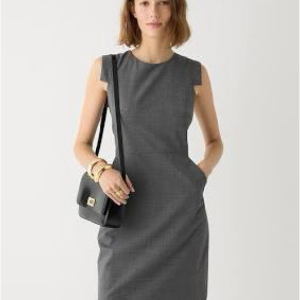 J. Crew Gray Resume Dress NWT